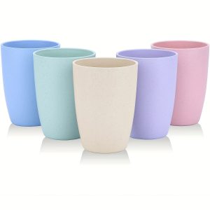 5pcs Wheat Straw Unbreakable Cup (12 Oz)