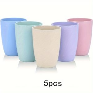 5pcs Large 12oz Wheat Straw Cups