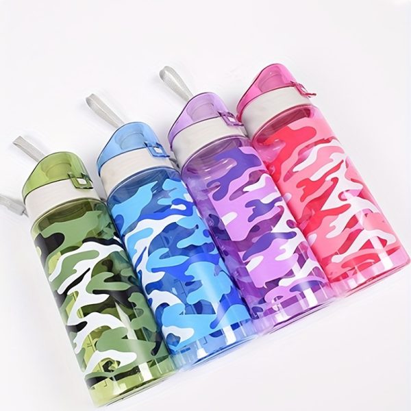 1pc Ultra-Durable Portable Camouflage Water Bottle for Sports and Fitness Enthusiasts