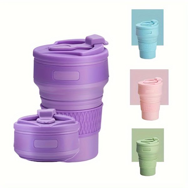 1pc food grade foldable silicone water cup